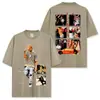 Camiseta Masculina de Manga Curta Vintage Lavada com Estampa Travis Scott, Estilo Americano High Street Transfronteiriço, Top Tendência de Verão com Gola Redonda