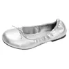 Sapatos Mary Jane de Verão 2026 com Bico Redondo e Salto Interno, Sapatilhas com Laço para Meninas, Sapatos Versáteis para Avós