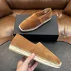 Mocasines de lona retro británica de ante KT slip-on transpirables ligeros zapatos casuales para hombre para el uso diario
