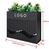 Macetero de Acero Inoxidable para Exteriores Combinación Luminosa Valla Columpio para Calle Comercial Divisor Soporte para Flores Departamento de Ventas Canaleta Móvil para Flores