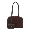 Bolsos Casuales de Comercio Exterior 2025 Invierno Nuevo Estilo Versátil y Elegante Bolso de Hombro, Bolso de Mano, Bolso de Axila, Bolso Cruzado de Moda con Textura