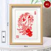 Características chinas Obras de papel recortado Yuxian Marco de espejo Marco de fotos Adornos tridimensionales huecos Colgante Pintura decorativa de pared Folklore