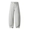 Nuevos Jeans Casuales de Verano 2026 para Hombre, Tendencia High Street, Blancos, Holgados, Estilo Cimitarra, En Stock, 100% Algodón