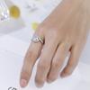 Moissanite anel moda feminina s925 anel de prata esterlina quatro garra clássico 1 quilate anel de prata fabricantes atacado