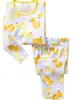 Ropa de verano para niña, dibujos animados, manga corta, amor, pez, ropa para casa, ropa interior de bebé, traje de pijama