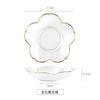 Plato de Fruta Deshidratada con Borde Dorado, Bol para Postre, Bol de Vidrio Transparente de Cristal, Bol para Ensalada Estilo Japonés para el Hogar, Plato para Salsas, Estilo Flor de Cerezo
