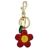 Llavero de Flor con Diamantes Completos de Color Dopamina, Colgante de Bolsos de Girasol Incrustado con Diamantes Estilo Girly, Estilo de Nicho de Alta Gama