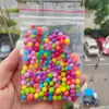 6-16mm Color Caramelo Acrílico Sólido Sin Agujero Cuentas Redondas DIY Cuentas Sueltas Adornos Decoraciones Cuentas de Plástico