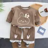 2025 Primavera Nuevo Estilo Suéter para Bebé Niña Camiseta Linda de Conejo para Niña Estilo Primavera y Otoño Fábrica de Origen