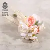 Ramo de novia de 18 cabezas con rosa escrita a mano flor artificial flor artificial al por mayor manualidad hogar boda fotografía flor DIY hecha a mano