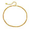 Tobillera de Cadena Multicapa Estilo Francés de Entrada Lujo Chapada en Oro de 18K Cadena Estilo Frío Tobillera Versátil Tobillera Retro de Moda para Mujer