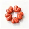 Cuentas sueltas con forma de corazón y agujero horizontal, cuentas de corazón de piedra semipreciosa natural, colgantes para joyería hecha a mano DIY, suministro transfronterizo