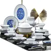 Jingdezhen Azul e Branco Chinês Conjunto de Louça Exquisito Cor Sob Esmalte de Alta Temperatura Balde de Louça de Porcelana Exquisita Tigela e Prato Podem Ser Personalizados