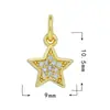 Oferta Especial Pequenos Pingentes Acessórios de Joias Pingente Micro-pavimentado com Zircônia Acessórios para Colar Pingente Galvanoplastia de Ouro Real 18K
