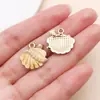Colgante de gota de aceite estilo océano, concha, estrella de mar, perla, aleación de zinc, para pendientes, collares, pulseras DIY, accesorios de joyería para la playa
