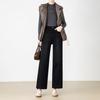 Jeans Cropped Rectos con Forro de Felpa para Mujer, de Cintura Alta, Adelgazantes, Pantalones de Pierna Ancha Azul Claro, Pantalones Cálidos de Otoño e Invierno para Mujer, En Stock
