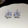 Brincos de franja de zircônia com borboleta em agulha de prata, design único, estilo minimalista, luxo leve, modernos, requintados, brincos de alta qualidade