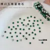 Mini Decorações 3D de Estrela de Zircônia para Unhas 3mm Pentagrama Strass de Fundo Plano Strass de Formato Irregular para Unhas Postiças