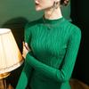 2022 Otoño Nuevo suéter de lana con cuello alto suéter de mujer ajustado otoño e invierno interior estilo extranjero cuello alto camisa base