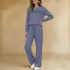 Conjunto de Duas Peças Novo Outono 2026 Moda Feminina Europeia e Americana Comércio Exterior Transfronteiriço Conjunto de Top e Calça Wide Leg