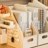 Estantería de tablero perforado caja de almacenamiento de escritorio soporte para libros estante de almacenamiento de libros para dormitorio estudiantil caja divisoria de escritorio