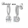 Desini Joyería Nueva de Plata S925 Diseño Original Personalizado Pendientes Geométricos Simples de Diamante Moissanita Joyería Fina