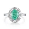 Plata de ley S925 nueva papalacha circón 8A diamante de alto carbono cultivado original nuevo colgante ovalado transfronterizo para mujer