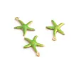 Colgante de acero inoxidable 18K con forma de estrella de mar que no pierde el color, con orificio, para collar DIY, suéter y accesorio de ropa, al por mayor