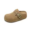 Weiwei Girl 989-2 Sapatos Birkenstock de Solado Grosso com Salto Escondido, Sapatilhas Birkenstock de Calçar, Meias Pantufa Fechadas para Mulheres, Uso Externo