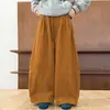 Pantalones de pana anchos nuevos de otoño/invierno estilo japonés para hombres, mujeres y niños, holgados, con caída, casuales, largos, estilo perezoso para niños