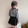Ropa de Invierno para Niñas Capa Interior Mariposa Capa Base con Felpa Nueva 2026 Ropa de Invierno para Bebés de Niños Camiseta