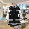 Traje Deportivo de Otoño para Niñas, Nuevo Conjunto de Dos Piezas Estilo Preppy de Béisbol para Primavera y Otoño, Chaqueta y Falda Corta para Niños Medianos y Grandes
