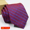 Corbata para hombre al por mayor nueva en stock negocios color liso rayas 8C jacquard de flecha corbata se puede agregar LOGO
