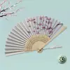Nuevo Estilo Chino Estilo Antiguo Ventilador Plegable de Bambú Pequeño Portátil de Verano para Danza Cheongsam Hanfu Foto