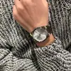 Reloj de Negocios Moderno Correa de Cuero Escala Simple Versátil Luminoso Alto Valor Moda Casual Reloj de Cuarzo para Hombres