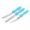 Espátula de crema de acero inoxidable de 4 pulgadas de tres piezas, cuchillo desmoldador de pasteles, cuchillo para salsa de pan tostado, herramienta para fondant