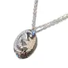 Luxo Leve, Alto Padrão, Minimalista, Nicho Colar com Pingente de Concha Sol e Lua com Diamantes, Design Retrô Versátil, Corrente Exquisita para Clavícula