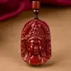 Venda Direta do Fabricante de Cinábrio Pingente Dourado Roxo de Guanyin para Homens e Mulheres, Pingente de Cinábrio de Baixo Teor Atacado para o Ano de Nascimento