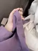 Camisa de Algodón Puro Morado Dopamina para Mujer, Nueva Simple de Otoño Holgada Casual Versátil Adelgazante Camisa Chaqueta Cubre Todo