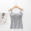 Camisola Estilo Caricatura para Realzar el Busto de Mujer, Verano Ajustada, Hace que los Pechos Pequeños se Vean Más Grandes, con Almohadillas en el Pecho, Camiseta sin Mangas, Capa Base, Ropa Interior