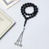Misbaha 33 Piezas Aleación Borla Cuentas de Oración Hilo Hecho a Mano Cuentas Tasbih Universal Pulsera Árabe Mayoreo