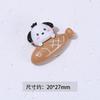 Cor sólida superfície brilhante dos desenhos animados peixe Série diy creme cola celular shell headband acessórios para o cabelo copo de água vara Goka decoração de resina