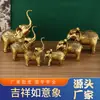 Al por mayor de fabricante adornos de elefante de latón, pareja auspiciosa y de buenos augurios de símbolos de riqueza, elefantes absorbentes de agua para decoración del hogar