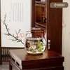 Acuario Redondo de Plástico, Anticaídas y Resistente a Impactos, Tanque de Tortuga de una Pieza, Pequeño Tanque Ecológico de Escritorio para Hogar, Dormitorio y Sala de Estar