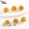 Chapado en Cobre con Oro Real Estilo Chino Oro Antiguo Gota de Aceite Aleación Espaciadores Huecos Cuentas Sueltas Accesorios para Pulseras DIY Materiales