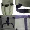Bolsa de Pesca Cilíndrica Verde Militar para Exterior Bolsa Multifuncional para Vara de Pesca Bolsa de Armazenamento para Equipamentos de Pesca de Vara para Mar