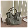 Bolso Grande de Lona Casual para Mujer 2026 Nuevo Elegante y de Moda Versátil Bolso de Hombro Gran Capacidad Estilo Perezoso Bolso Tote