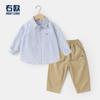 Conjunto de Ropa de Otoño para Niños: Camisa y Pantalones Largos para Niños Pequeños, Pantalones Casuales para Niños, Camisa para Niños, Estilo Moderno de Primavera y Otoño