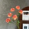 Flores artificiales, arreglo de peonías de 6 cabezas, estilo jardín de Monet, para decoración de salón de bodas, fotografía floral y decoración del hogar; flores artificiales al por mayor