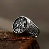 Acero Guerrero nuevo acero inoxidable personalizado anillo pulsera para montar a caballo Vikingo Nórdico Nudo Celta anillo de acero de titanio